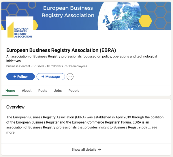 EBRA LInkedin Profile